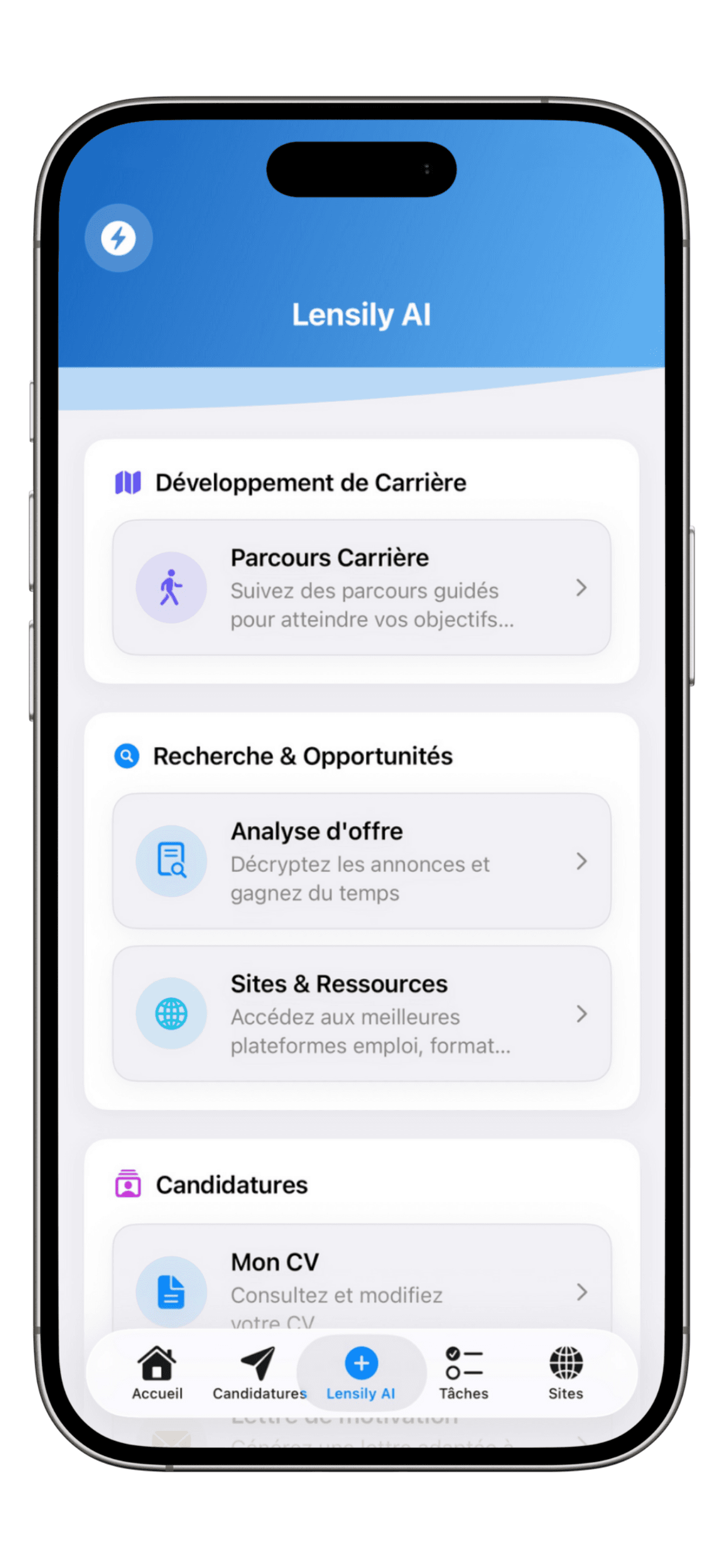 Plateforme complète de recherche d'emploi : gérez candidatures, analysez offres et préparez entretiens depuis une interface unique